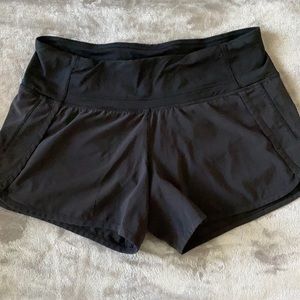 LULULEMON Run Speed Up Shorts 4” inseam Sz 4 black